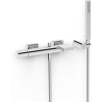 Badkraan Tres Project | Opbouw | Mengkraan | Waterval uitloop | Incl.Handdoucheset | 2-weg | hoh 15 cm | 1-knop | Rond | Chroom