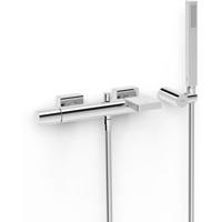 Badkraan Tres Project | Opbouw | Mengkraan | Waterval uitloop | Incl.Handdoucheset | 2-weg | hoh 15 cm | 1-knop | Rond | Chroom