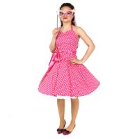 Penny Halter Polka Dress Hot Pink-38 (NL)/ 12 (UK) | 29% korting - thumbnail