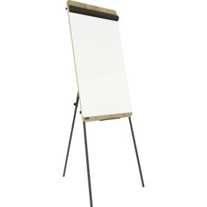 Rocada Flipchart NAT0610 (b x h) 700 mm x 1900 mm Hout, Eiken, Wit (RAL 9003) Afwisbaar, Beschrijfbaar, In hoogte verstelbaar, Incl. opbergbakje, Magneetband