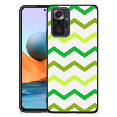 Xiaomi Redmi Note 10 Pro Back Case Zigzag Groen