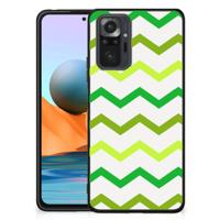 Xiaomi Redmi Note 10 Pro Back Case Zigzag Groen