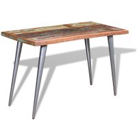 Eettafel massief gerecycled hout 120x60x76 cm - thumbnail