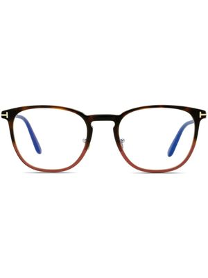 TOM FORD Eyewear lunettes de vue à monture carrée - Marron