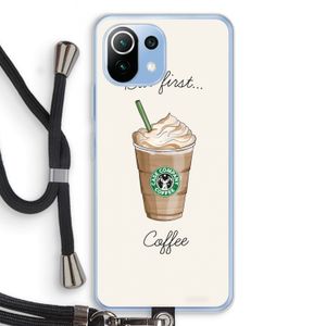But first coffee: Xiaomi Mi 11 Lite Transparant Hoesje met koord