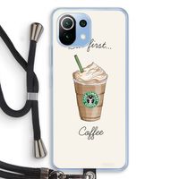 But first coffee: Xiaomi Mi 11 Lite Transparant Hoesje met koord