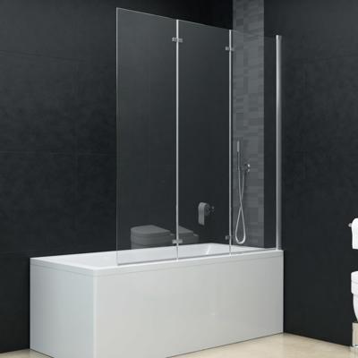 Douchewand inklapbaar 3 panelen 130x138 cm ESG