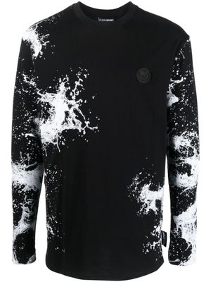 Plein Sport sweat en coton à imprimé graphique - Noir