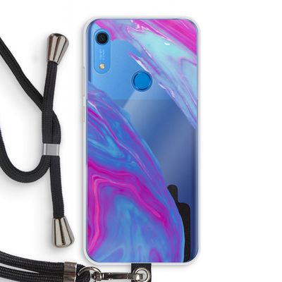 Zweverige regenboog: Huawei Y6s Transparant Hoesje met koord