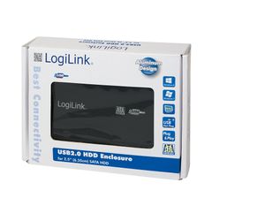 LogiLink UA0041B behuizing voor opslagstations Zwart 2.5" Stroomvoorziening via USB