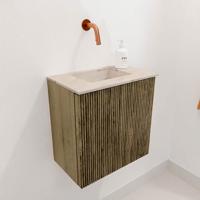 Toiletmeubel Mondiaz Joya Dlux | 40 cm | Meubelkleur Dusk | Faye wastafel Frappe Wasbak Midden | Zonder kraangat(en)