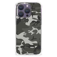 iPhone 15 Pro Doorzichtige Silicone Hoesje Army Light - thumbnail