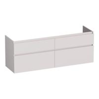 Brauer Delight - Onderkast - 140 cm - met 4 Softclose Lades Greeploos en 2 Sifon Uitsparingen - Mat Zand