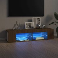 Tv-meubel met LED-verlichting 135x39x30 cm bruineikenkleurig - thumbnail