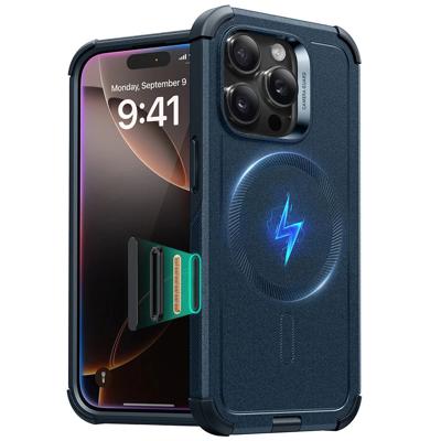 iPhone 16 Pro Cyber Tough Magnetic Case (Camera Control) - Navy Blue iPhone 16 Pro Cyber Tough Magnetic Case (Camera Control) - Navy Blue