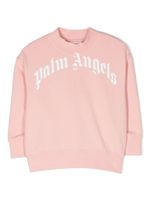 Palm Angels Kids sweat en coton à logo imprimé - Rose