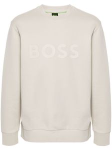 BOSS sweat en coton à logo appliqué - Tons neutres