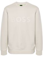 BOSS sweat en coton à logo appliqué - Tons neutres