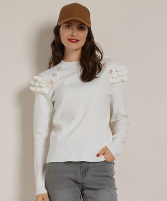 trui met ruches en knopen trui met ruches en knopen