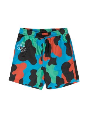 Stella McCartney Kids short à imprimé graphique - Noir