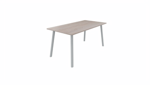 Tafel 8711 recht - 200 x 80 cm. - Alu - Eiken Robson - Aluminium