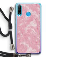 Abstract Painting Pink: Huawei P30 Lite Transparant Hoesje met koord