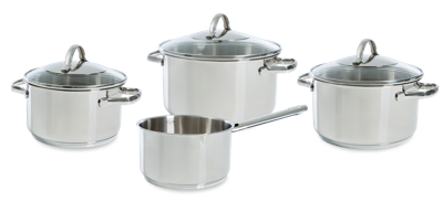 BK Pannenset Essentials - RVS - 4 Delig