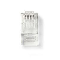 Nedis RJ45-Connector | Male | Stranded UTP CAT6 | Recht | Verguld | 10 Stuks | PVC | Transparant | Doos - CCGB89305TP - thumbnail