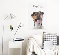 Aanpasbare honden poster met naam