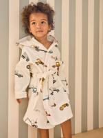 Badjas voor kinderen CHANTIER personaliseerbaar, met gerecycled katoen wit, bedrukt