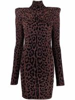 Roberto Cavalli robe courte à imprimé léopard - Marron