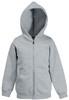 Fruit Of The Loom F401K Kids´ Premium Hooded Sweat Jacket - Heather Grey - 140