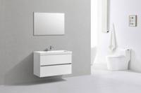 Badmeubel Compact Greeploos 100 Hoogglans Wit