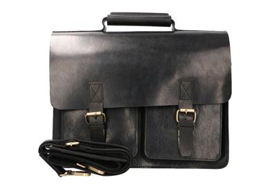 Orange Fire Dokterstas | Zwart | Lederen Tas | Tuigleer | Vintage | Peaky Blinders