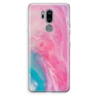 Roze explosie: LG G7 Thinq Transparant Hoesje