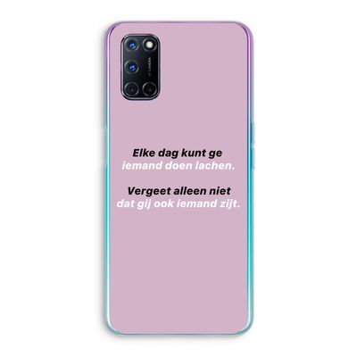 gij zijt ook iemand: Oppo A72 Transparant Hoesje