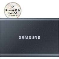 Samsung portable t7, 2 tb externe ssd (blauw, mu-pc2t0h/ww, usb-a 3.2 (10 gbit/s))