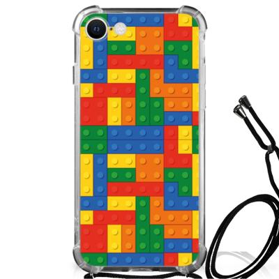 iPhone SE 2022 | 2020 | 8 | 7 Doorzichtige Silicone Hoesje Blokken iPhone SE 2022 | 2020 | 8 | 7 Doorzichtige Silicone Hoesje Blokken