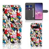 Samsung Galaxy S10 Plus | Telefoonhoesje | Met pasjeshouder | Birds