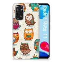 Xiaomi Redmi 10 | Redmi Note 11 4G | TPU Hoesje | Vrolijke Uilen