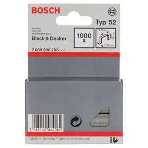 Bosch Accessories 2609200206 Nieten met plat draad Type 52 1000 stuk(s) Afm. (l x b) 10 mm x 12.3 mm