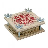 Glückskäfer bloemenpers 10 x 10 cm naturel/rood - thumbnail