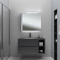 LED Spiegelkast - Afimera Vanity 60x60 cm - Randloos - Aluminium - Witte Afwerking - IP44 Gecertificeerd