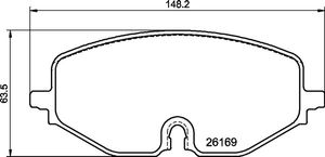 Remblokkenset, schijfrem BREMBO, u.a. fÃ¼r VW, Skoda, Seat