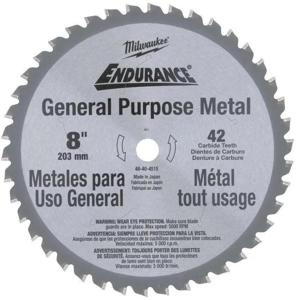 Milwaukee Cirkelzaagblad voor Metaal | Ø 203mm Asgat 15,87mm 42T - 48404515
