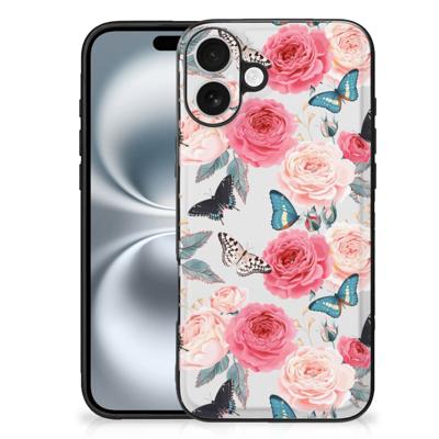 iPhone 16 Plus Bloemen Hoesje Butterfly Roses