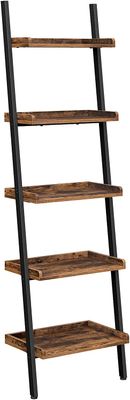 VASAGLE Boekenplank, ladderrek in industrieel ontwerp met 5 niveaus, gemaakt van stalen frame en spaanplaat, voor woonkamer, kantoor, studeerkamer en gang, vintage bruin-zwart LLS047B01 VASAGLE Boekenplank, ladderrek in industrieel ontwerp met 5 niveaus, gemaakt van stalen frame en spaanplaat, voor woonkamer, kantoor, studeerkamer en gang, vintage bruin-zwart LLS047B01