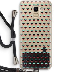 Hartjes: Samsung Galaxy J6 (2018) Transparant Hoesje met koord