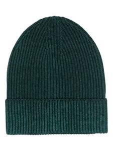 Altea bonnet en maille nervurée à ourlet retroussé - Vert