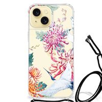 Apple iPhone 15 Case Anti-shock Bird Flowers